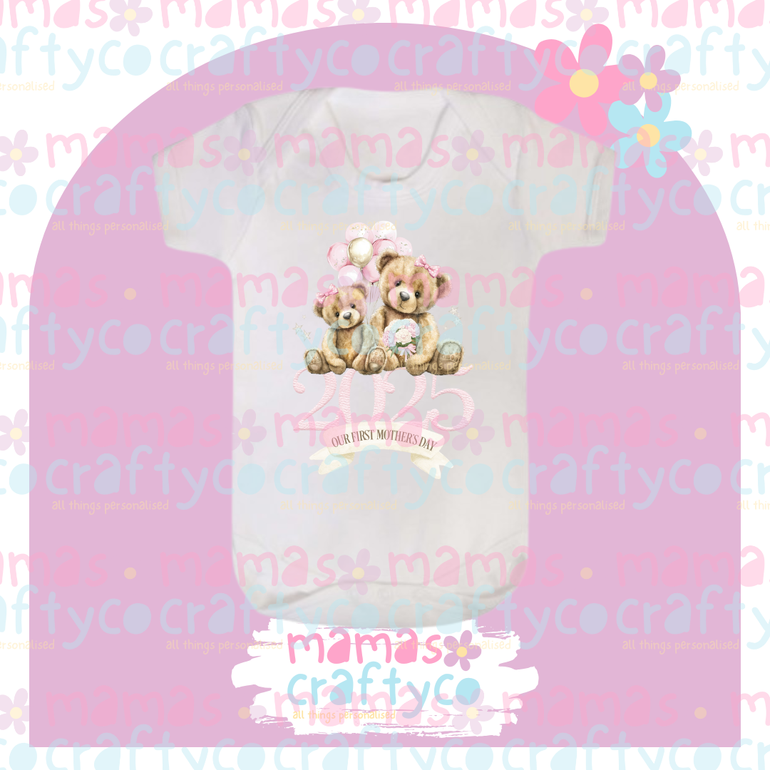 Infant Vest Happy Mothers Day Pink Balloons