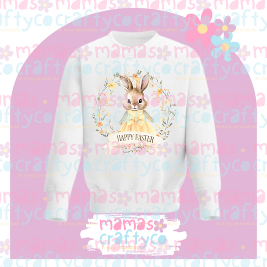 Easter Childrens Yellow Rabbit Sweatshirt