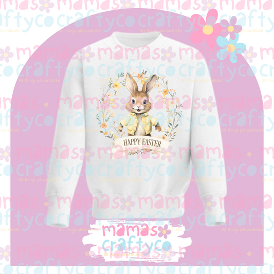 Easter Childrens Yellow Rabbit Sweatshirt