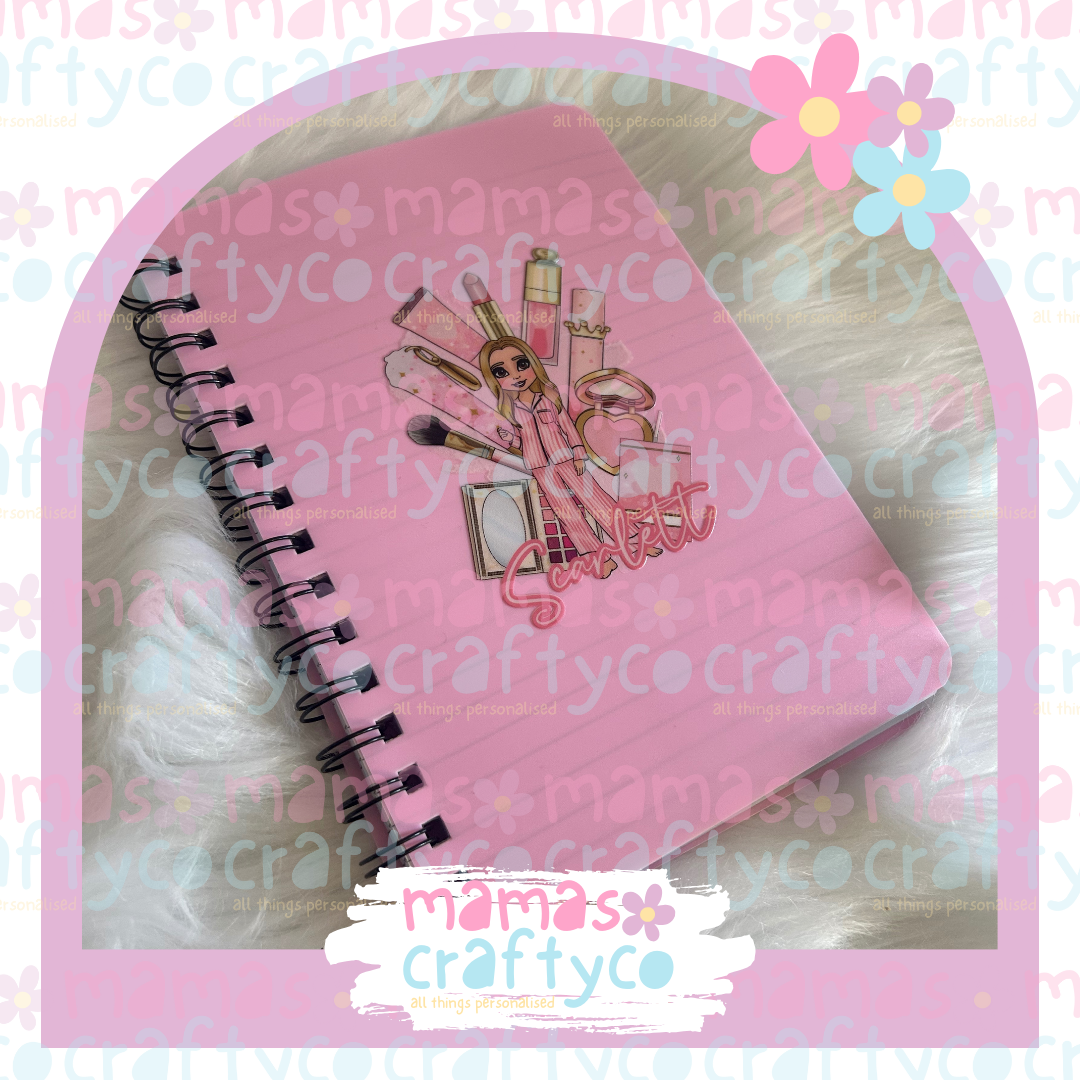 Pink Note Book Pink Makeup Dolly