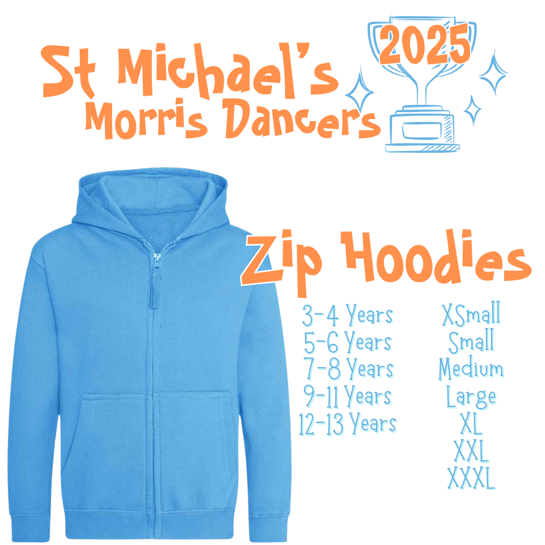 St Michael's Personalised Zip Hoodies