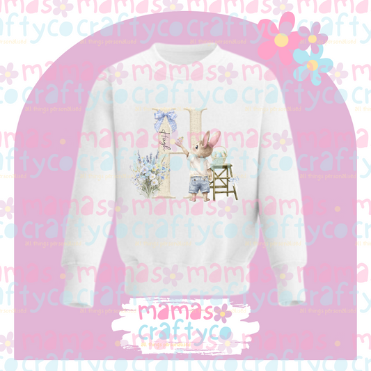 Easter Childrens Initial Sweatshirt