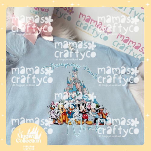 Personalised Tshirt Castle & Friends Design Adults