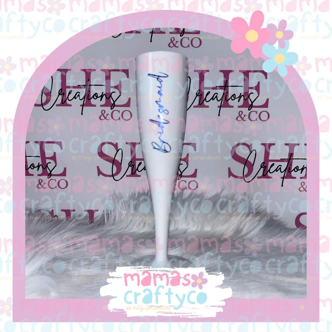 Personalised White Flutes