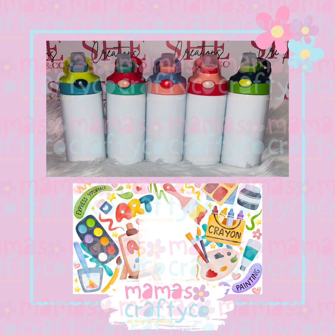 12oz Childrens Waterbottles Crafty